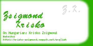 zsigmond krisko business card
